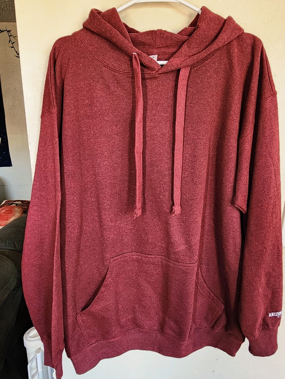 Men's Maroon Hooded Pullover Sweatshirt - Arizona Charlie's Casino Las Vegas